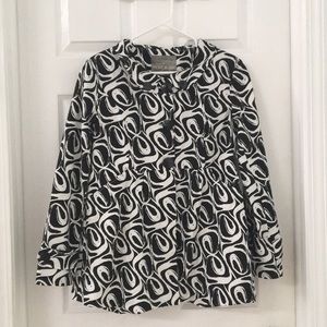 🔗#1 Unique black & white swirled coat